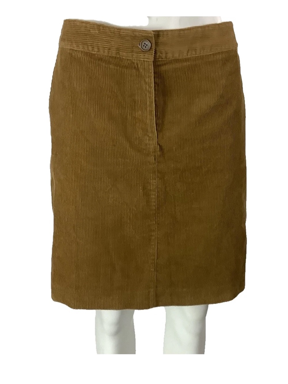 Talbots Sz 12 A-Line Corduroy Autumn Winter Business Casual Skirt Brown